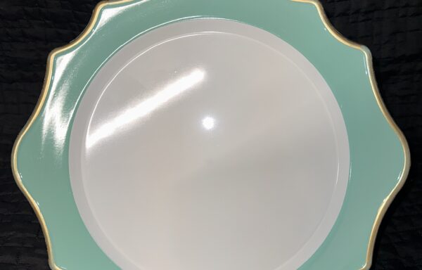 Sous-assiette 3 tons Aqua /  3 tone charger plate Aqua